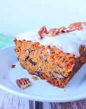 vista adentro del bizcocho de zanahoria