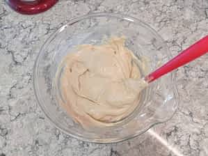 el relleno de mantequilla de maní terminado