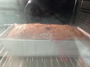 el bizcocho en el horno