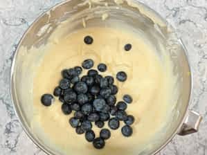 añadir arándanos al relleno