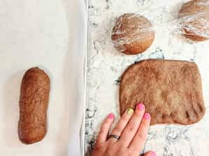 aplanando la masa a un rectangulo