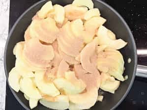 relleno manzana azúcares