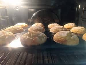 muffins de yogur en el horno