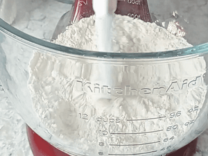 los ingredientes secos mezclados