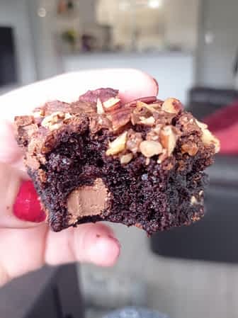 brownie con mordisco