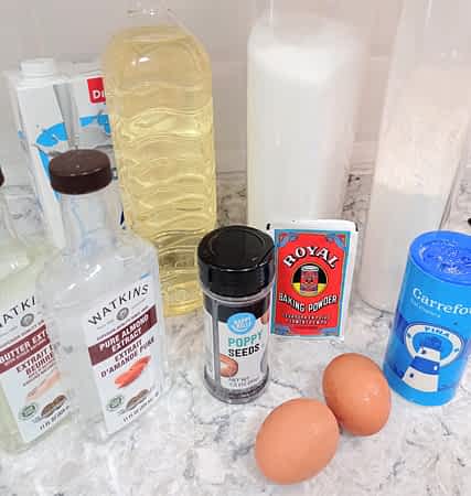 ingredientes para hacer un bizcocho de semillas de amapola