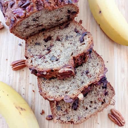 Bizcocho de Plátano y Chocolate Fácil y Esponjoso (Banana Bread)