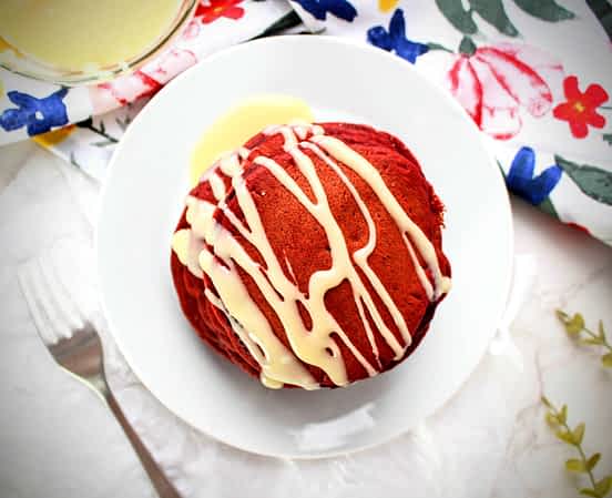 tortitas esponjosas de red velvet