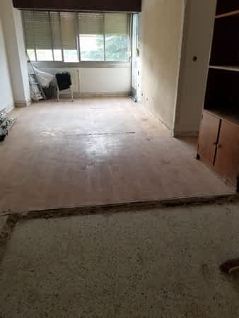 cocina y salón en obras