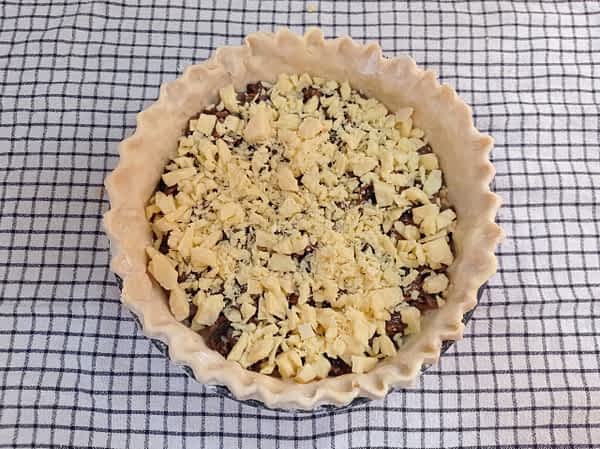 quiche masa con champiñones y queso