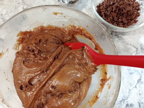 la masa final para hacer las galletas de sandwiches de helado