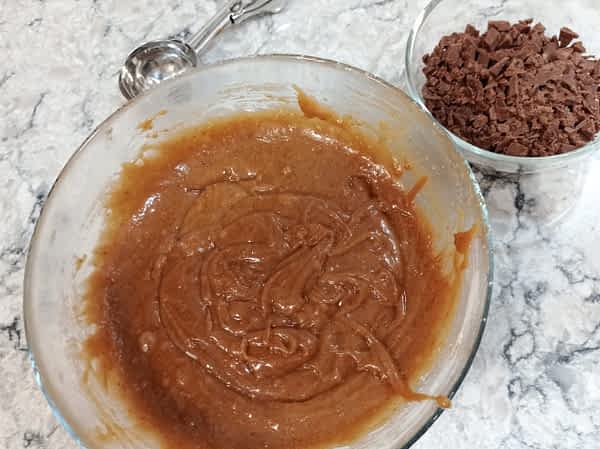 la masa de las galletas incluyendo los ingredientes secos