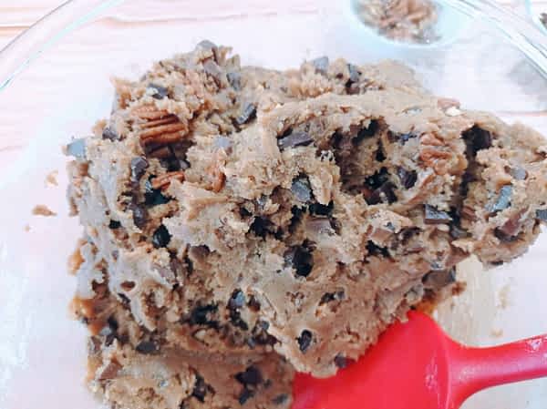 la masa final de las mejores galletas de chocolate americanas