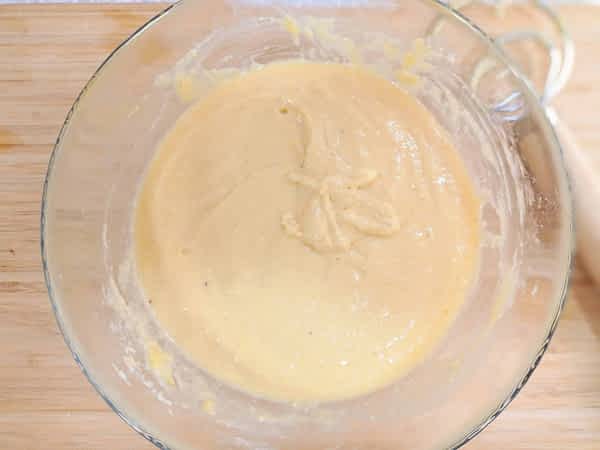 el frangipane terminado en un tazón