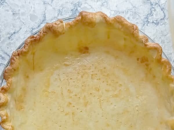 la masa de pay horneada a ciegas