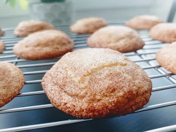 vista de cerca de galletas de canela