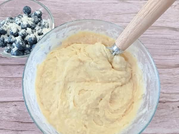 la masa terminada y lista para verter en el molde