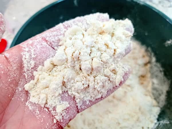 vista cerca de los grumos de mantequilla