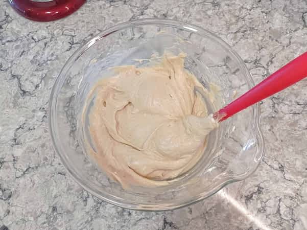 el relleno de mantequilla de maní terminado