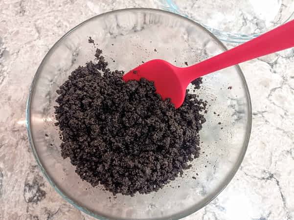 la masa de corteza Oreo hecha