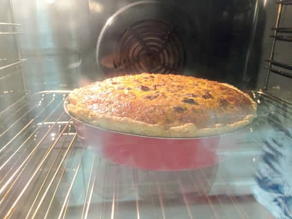 la quiche de salchicha en el horno