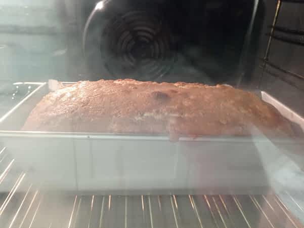 el bizcocho en el horno