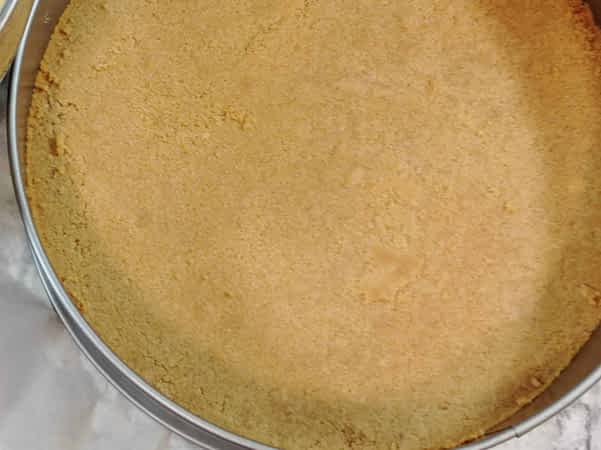 base de cheesecake horneado