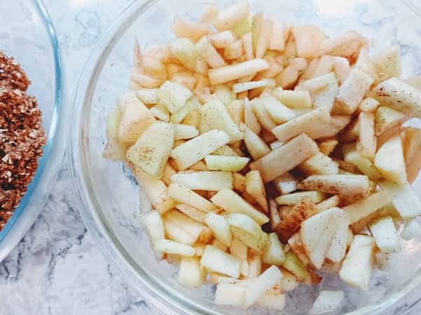 la mezcla de manzanas