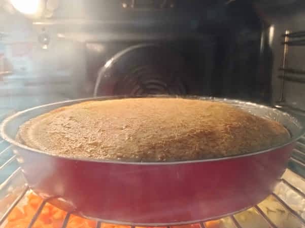 pan de maíz en el horno
