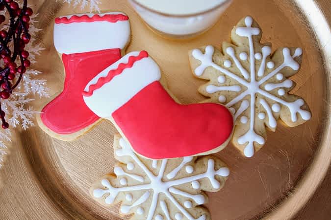 galletas de azúcar decoradas con glaseado real