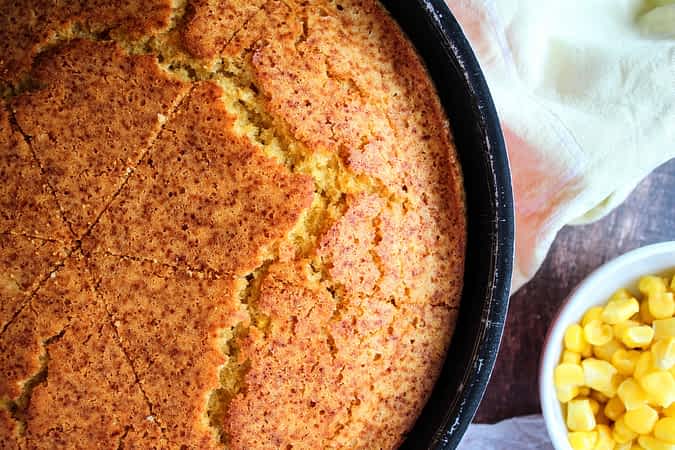 vista de cerca de cornbread