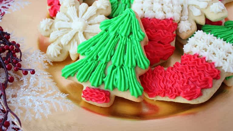 las mejores galletas de azúcar suaves, decoradas para Navidad