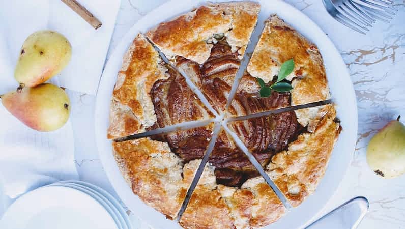 galette de peras y canela