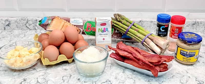Receta para hacer Quiche de Beicon y Espárragos ingredientes para hacer la mejor quiche de espárragos y beicon