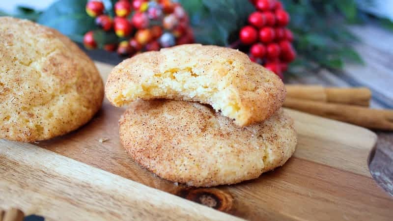 galletas snickerdoodle de canela y mantequilla