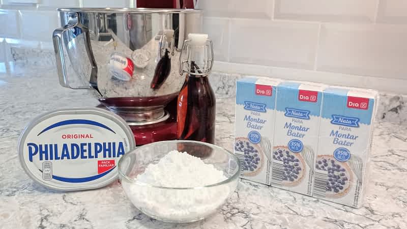 ingredientes del glaseado Philadelphia