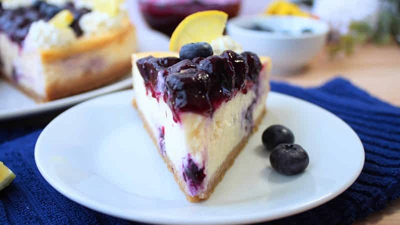 mejor cheesecake de arándanos y limón