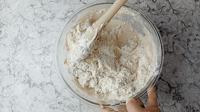 los ingredientes en el bol